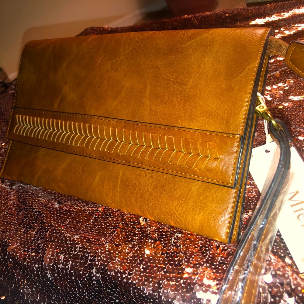 Cognac Faux Leather 3 in 1!